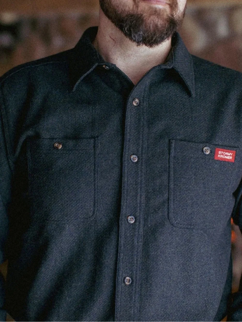 Stormy Kromer Men's Black Olive The Wool Shirt